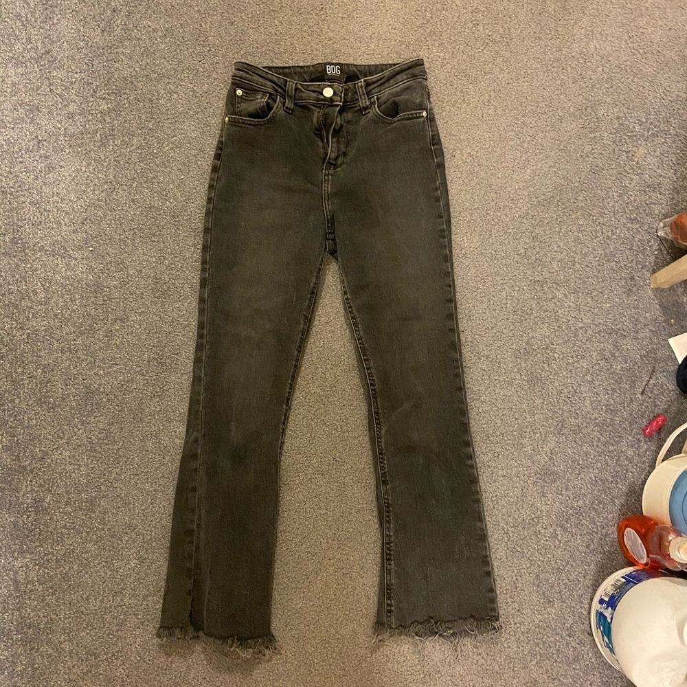 bdg crop flare high rise jean